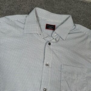 UNTUCKit Performance Shirt Men M Slim Fit Geometric AOP Preppy Short Sleeve